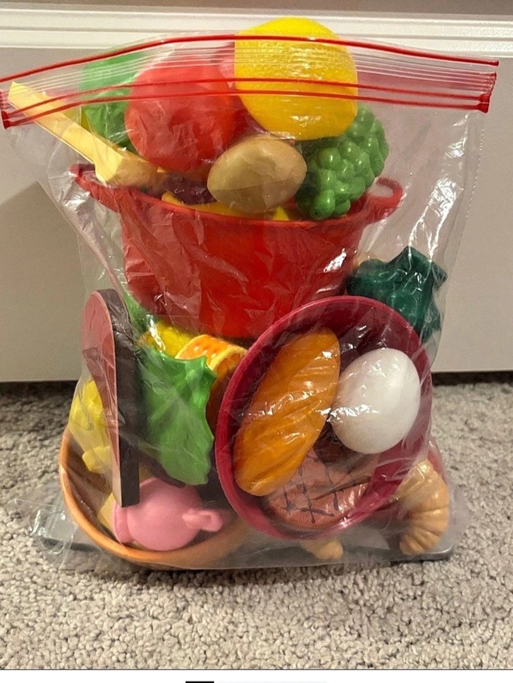 Pretend Play Food Set in Red & Green